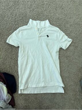 Abercrombie Kids White Boys Polo Shirt with Logo